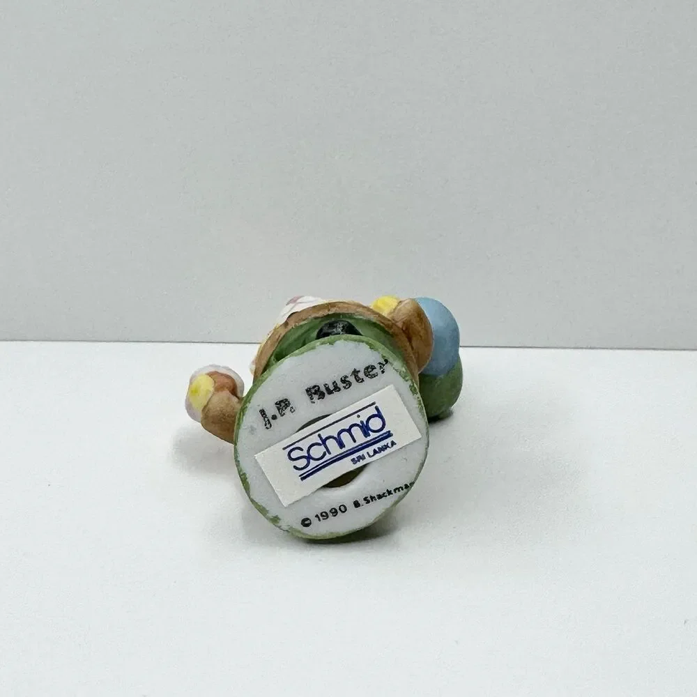 1990 Schmid Kitty Cucumber Mini Cat Figurine Balloons Ice Cream Party Treat - Picture 8 of 8
